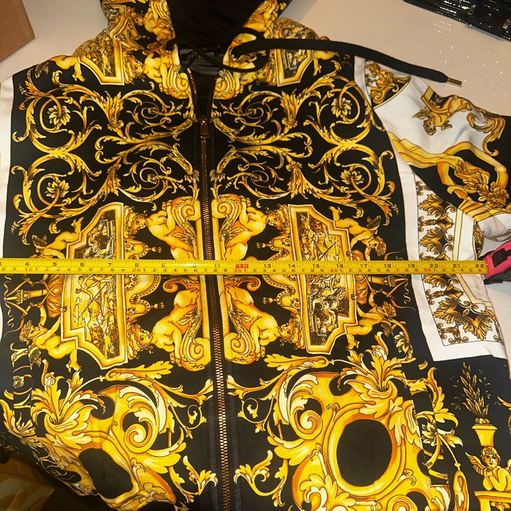 Versace Black and Gold Baroque Print Tracksuit